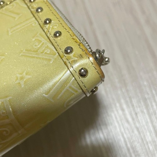Anna Sui leather long wallet, used, ivory color with patina, smooth zipper - Picture 8 of 8