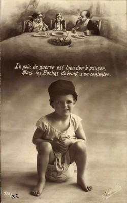 Ak Le pain de guerre est bien dur a passer, Junge auf dem Nachttopf - 4516886