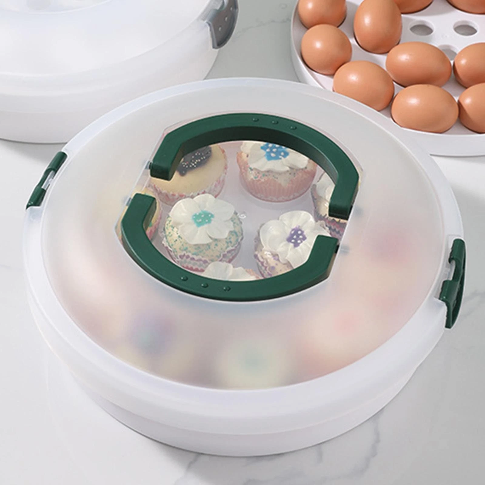 Cupcake Container Muffin Tart Cookie Dessert Keeper Doughnuts Portable