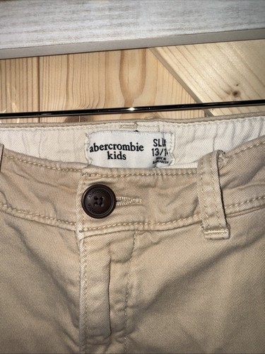 Abercrombie & Fitch Kids Boys 16 Khaki Uniform Pants Size 13/14 Slim - Picture 2 of 6
