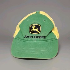 John Deere Toddler Green Yellow Mesh Farmer Trucker Snapback Adjustable Hat Cap