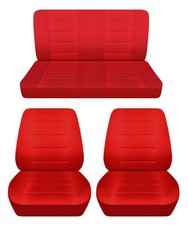 Fits 1959 To 1965 Ford Falcon 2door Front Buckets And Rear Bench Seat Covers Red