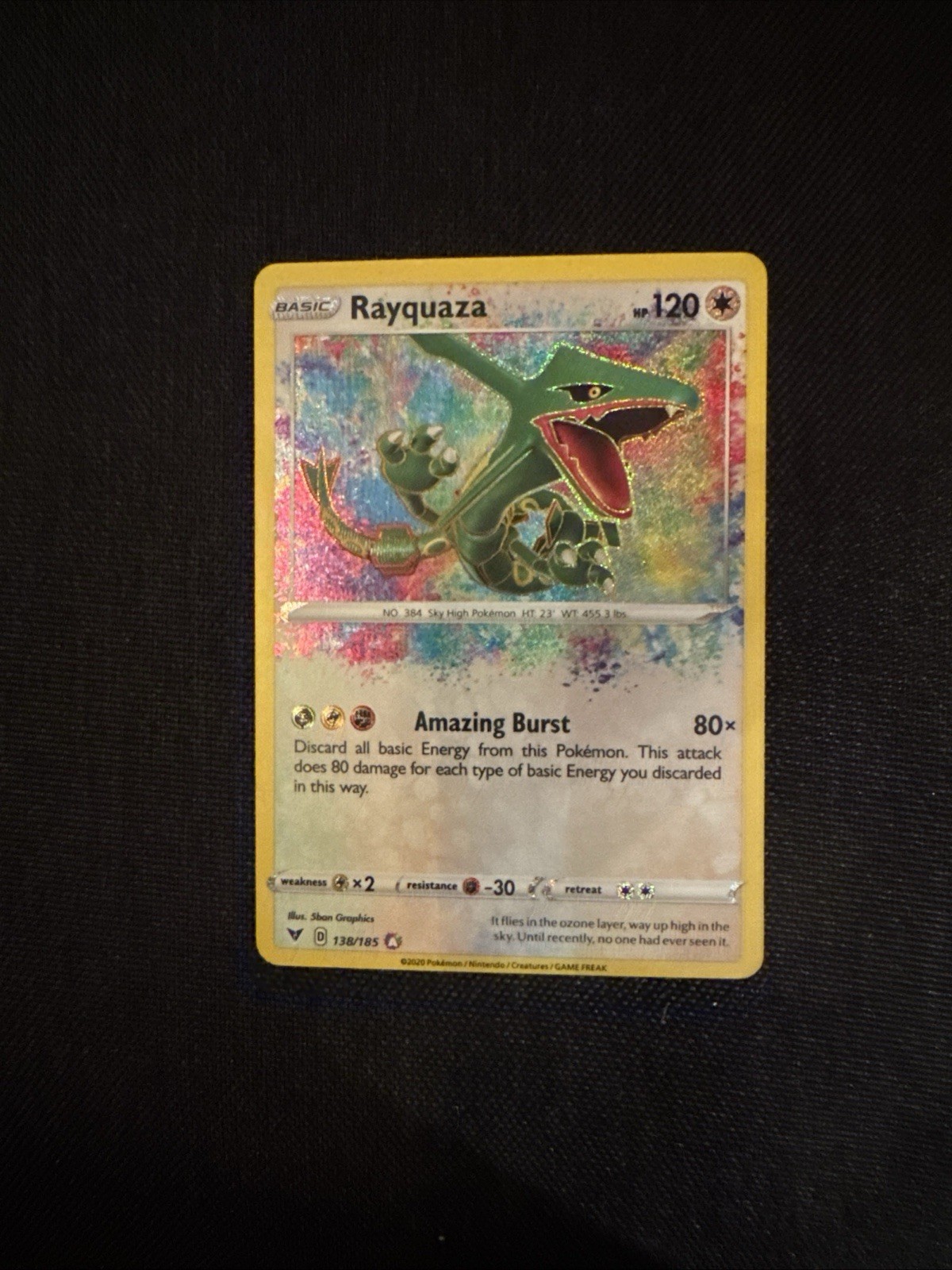 Pokémon TCG Rayquaza Amazing Rare Vivid Voltage 138/185 Mint/Near Mint Condition