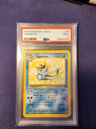 Vaporeon (Unlimited) graded PSA 9 for sale on eBay
