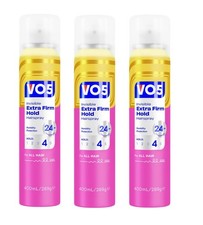 Image of 3 x VO5 Invisible Extra Firm Hold Hairspray 24H Weatherproof Styling 400ml