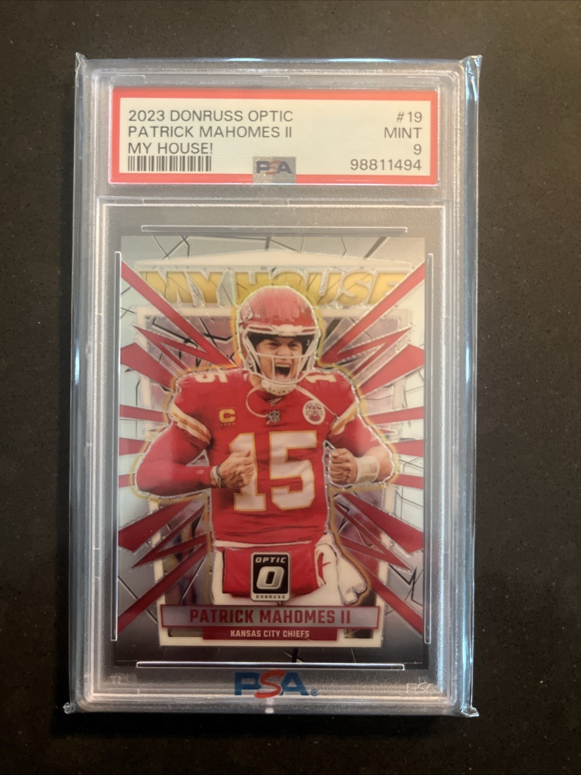 2023 Panini Donruss Optic My House Patrick Mahomes II PSA 9 #19
