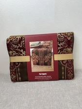 Pier One Table Runner Taj Jacquard Beaded Fringe 14" X 72" Holiday Mantel NEW