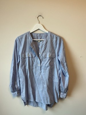NWT Loft Sz Xs Light Blue Tunic Slit On Side 