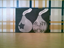 ACEO Original Mixed Media Painting Art Card ATC Portrait 80's Rock Band #53