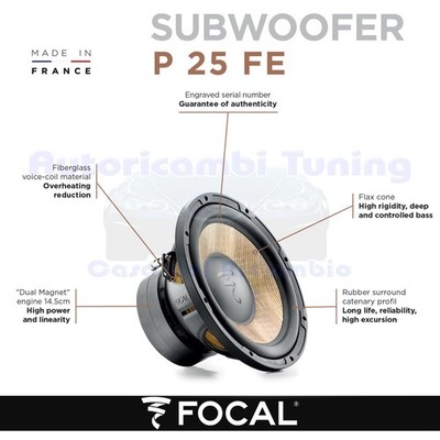Focal P25FE Flax EVO Subwoofer 10'' 25 cm 300 W RMS 4 Ohm