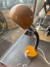 Vintage Italian Targetti Sankey Mustard Elbow Gooseneck Desk Lamp Space Age 70s