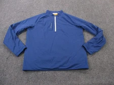 Peter Millar Jacket Mens L Blue Performance Flex Fleece Golf Stretch