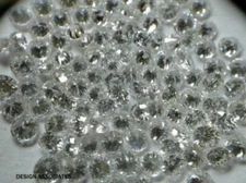 WHITE SAPPHIRE 2 MM ROUND CUT EARTH MINED AND TREATED