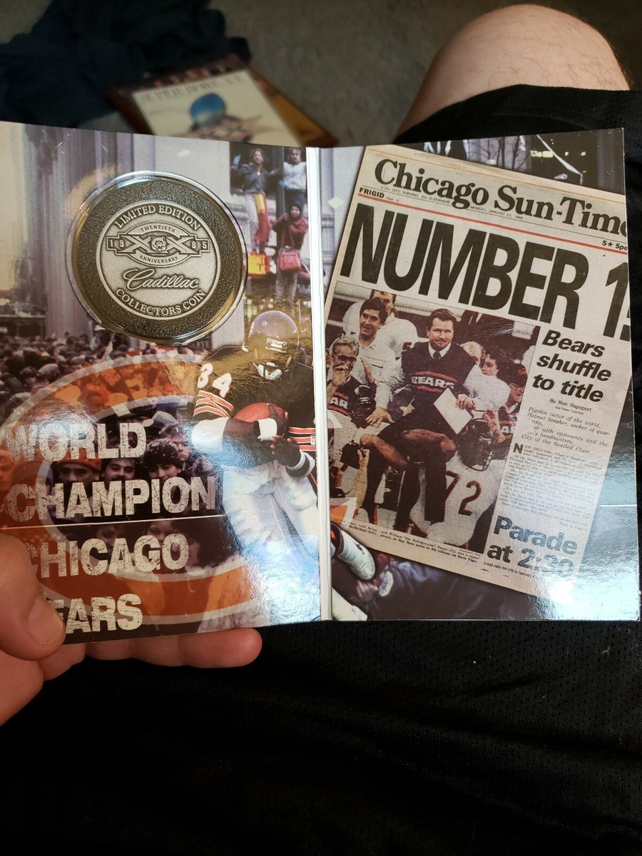 Médaillon Pièce De Monnaie Collector Chicago Bears Superbowl - Joueur Walter Payton - Officiellement Licencié NFL, Occasion