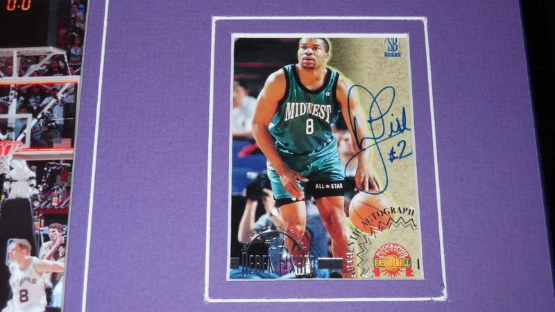 德里克·费舍尔签名带框 11 x 17 照片展示 SB 射击湖人队 — 第 2/2 张图片