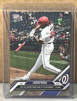 2024 TOPPS NOW #449 JAMES WOOD NATIONALS Call-Up go-ahead HR Print Run 1310