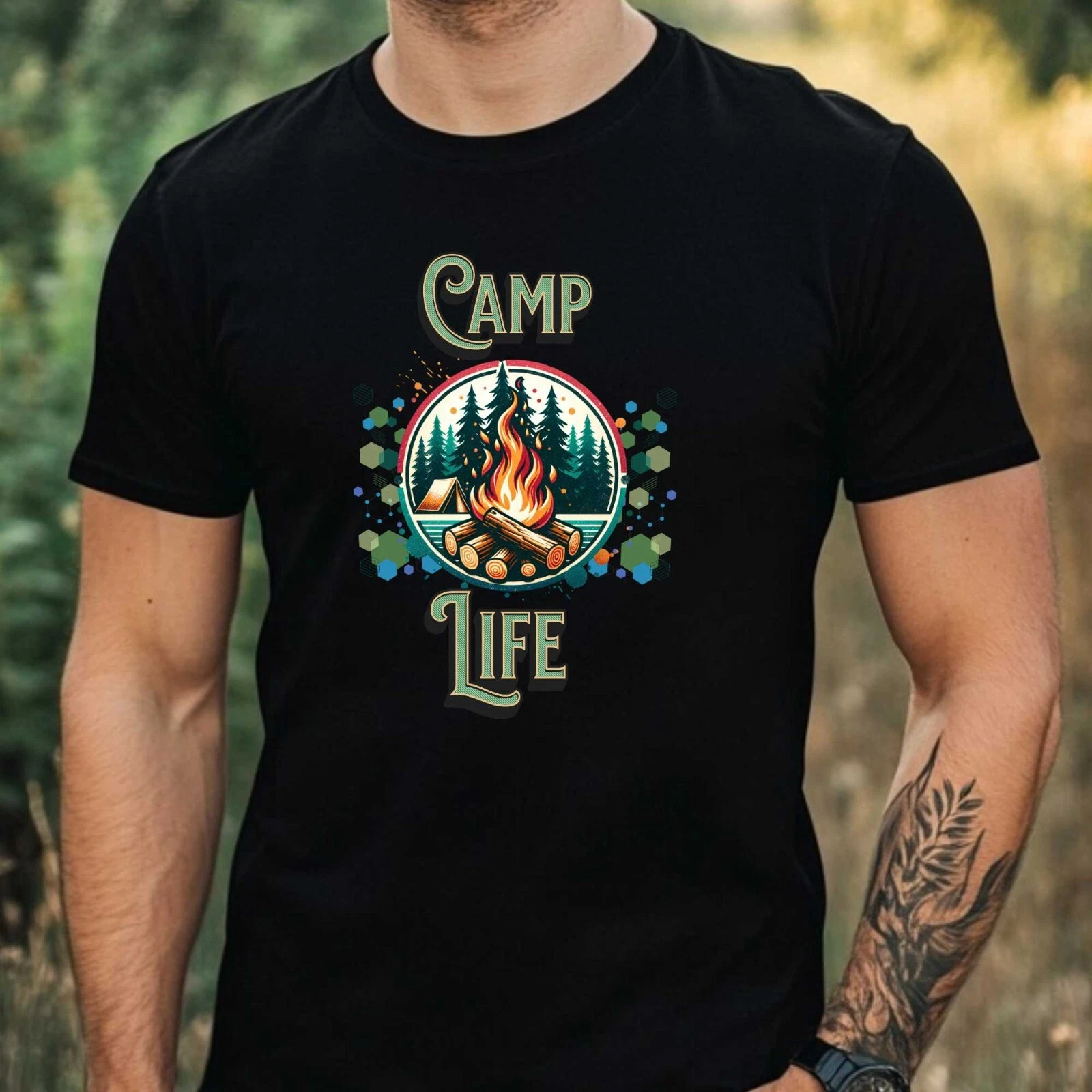 Mens Camping Theme Cotton T-Shirt Size XS to 5XL
Opens in a new window or tab