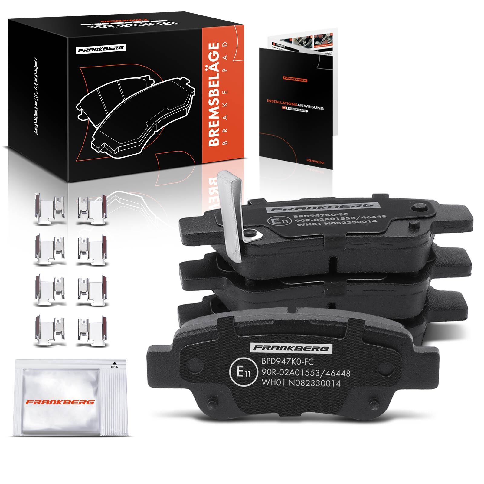 Frankberg Rear Brake Pads Set for Honda CR-V MK II RD III RE IV RM 43022SWWG02