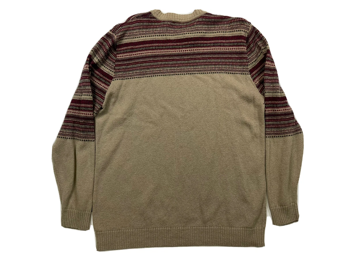 Patagonia Nordic Crew Lambswool Sweater Large Brown Fair Isle | eBay