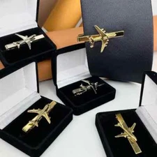 Tie Clip Airplane, Aviation, Plane Tie Clip, Airbus, Boeing, Antonov, Pilot Gift