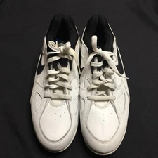 Nike Air Golf Shoes Mens 10.5 Leather White Black Sports Spikes Swing Putter