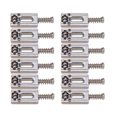 12pcs Guitar Roller Bridge Sattel Guitar String E Gitarre Accs Silber