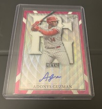 Adonys Guzman 2021 Leaf Perfect Game All-American Metal Pink Wave Auto #3/6