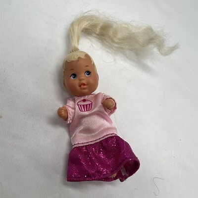 Mattel Barbie Baby Krissy Doll In Pink Cupcake Dress Rooted Long Hair Blonde