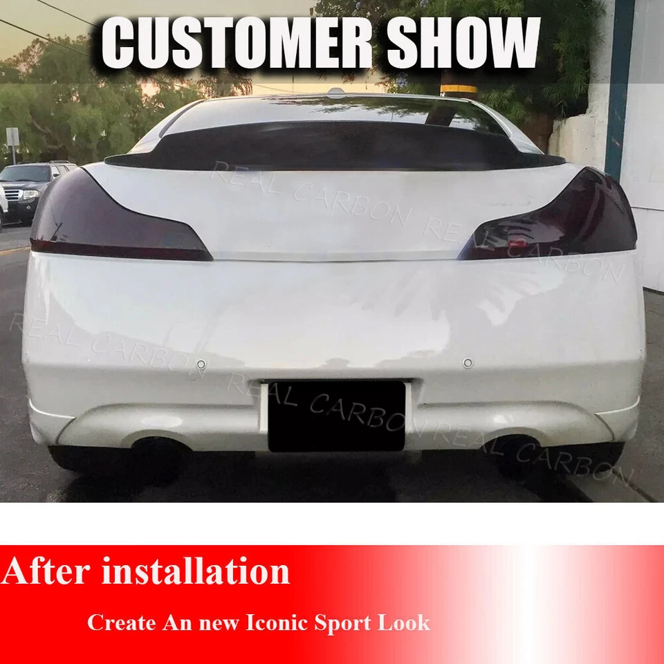 Alerón trasero de fibra de carbono apto para Infiniti G37 09-15 Q60 13-15 cupé Foto 4 de 4