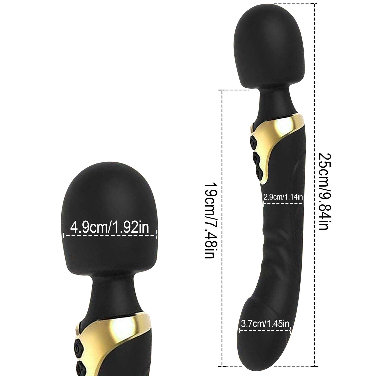 G-spot Vibrator Dildo Double Head Wand Massager Clit Stimulator Sex Toys Women
