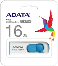 ADATA 16GB  USB 2.0, C008 Flash Drive - AC00816GRWE
