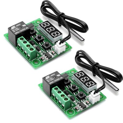 Hailege 2pcs W1209 12V DC Digital Temperature Controller Board Micro Digital ...