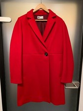 DIANA GALLESI Damen Mantel in Wolloptik mit schickem Knopf Rot Größe DE 40