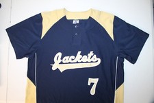 New Georgia Tech Blue Jackets #7 Jersey Large Mens Russell Authentic Baseball