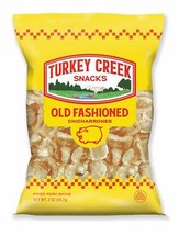 Pieles de cerdo fritas Turkey Creek cortezas chicharrones originales 2,0 oz (12 bolsas)