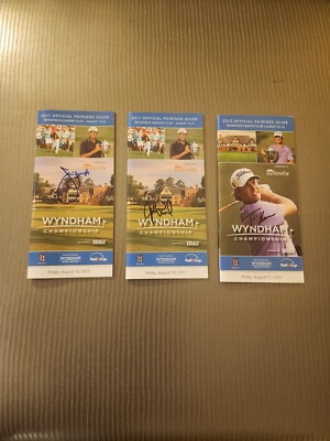 Jim Furyk, Justin Leonard & Tim Herron Autographed Player Pairings Pamphlets