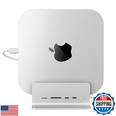 Minisopuru Mac Mini Dock Support M.2 NVMe/SATA SSD, 5 in 1 USB C Hub for Mac 