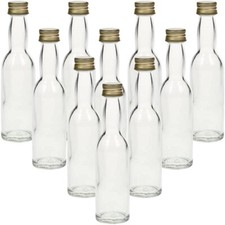 10 kleine Glasflaschen 40 ml zum befüllen Mini Geschenkflaschen Likörflaschen