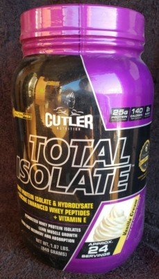Cutler Nutrition - Total ISOLATE Powder - Vanilla Cream - 1.87 lbs  Exp 3/2027