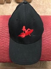 Mom's Rocket Baseball Hat Design On Front And Back Red And Black Size M/XL