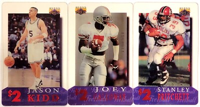 1996 Classic Clear Assets $2 Phone Card Acetate 3-Cards Kidd Galloway Pritchett