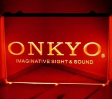 Onkyo Logo LED Neon Light Sign for Audio Video Technic store or service studio