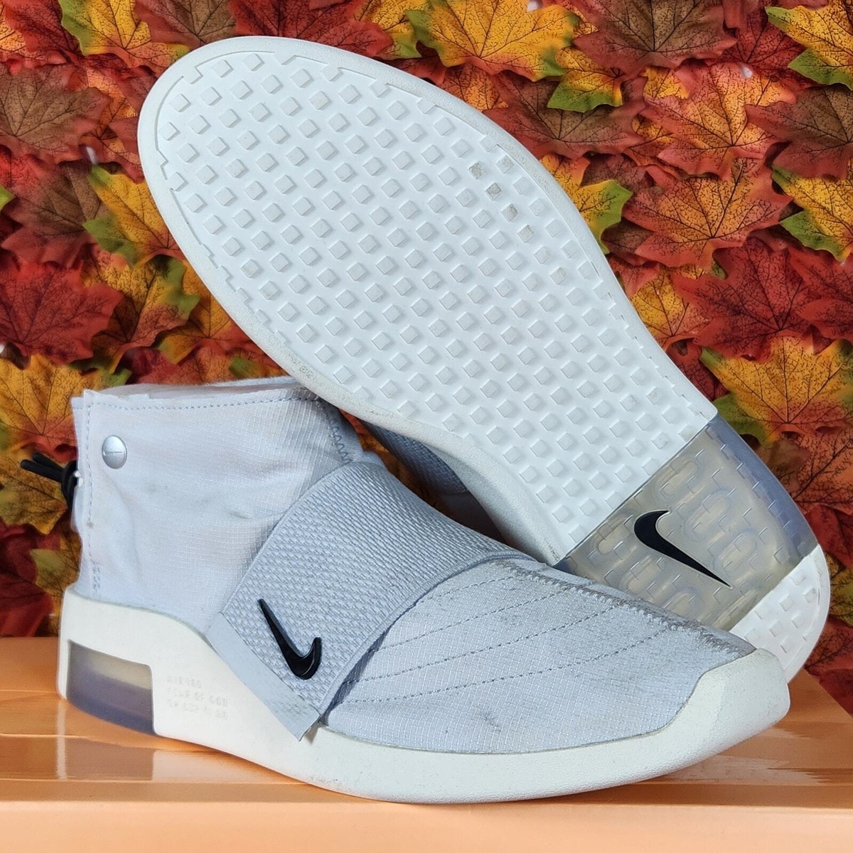 Nike Air Fear Of God Moc Pure Platinum 9 Men's Sneakers w/ Box