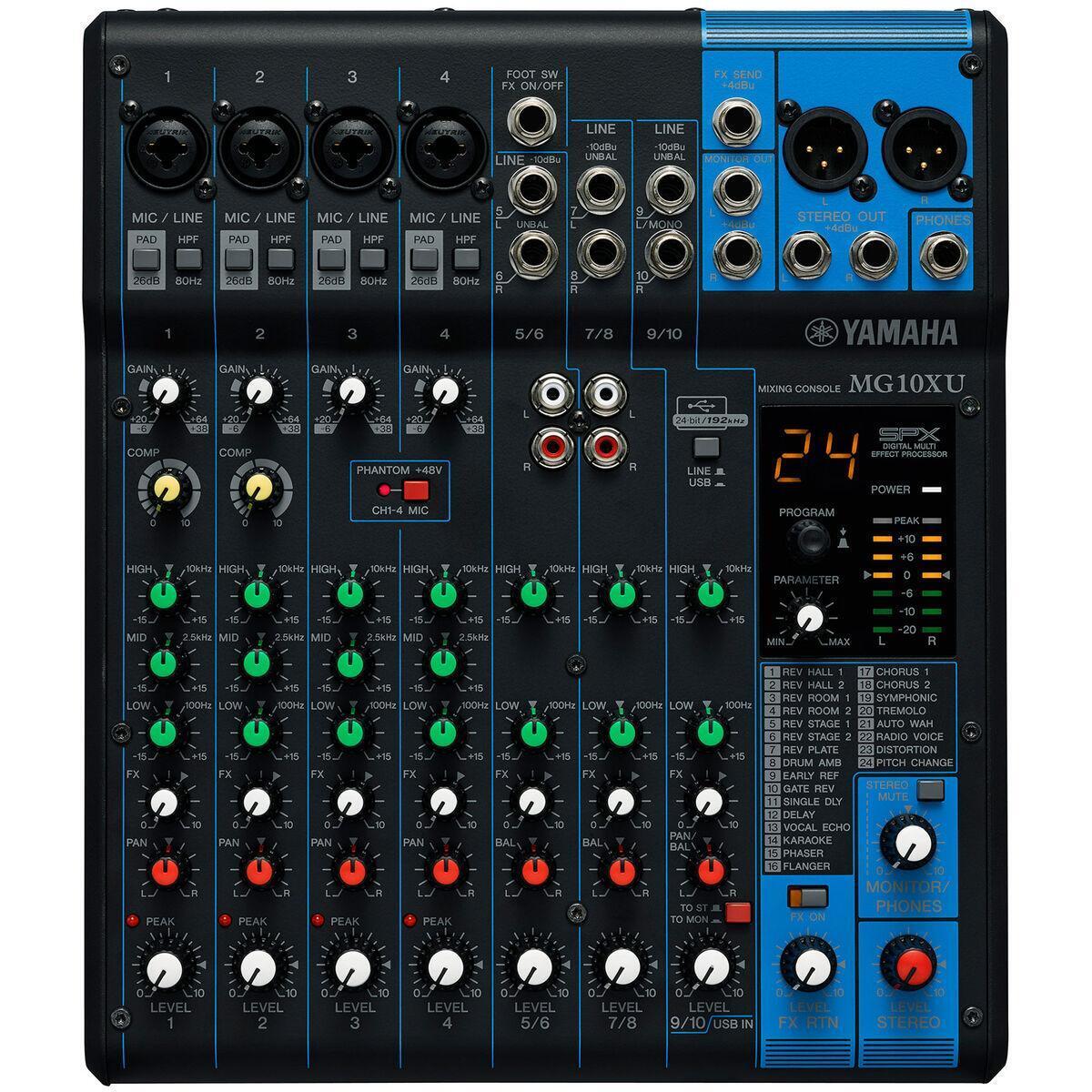 Yamaha MG10XU 10 Channel USB Stereo Mixing Console with SPX