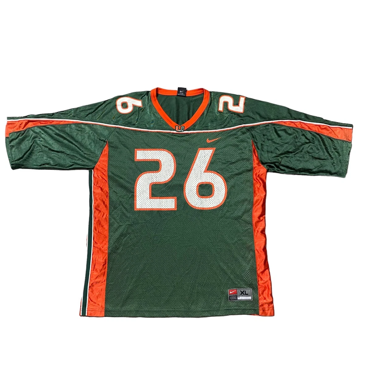 Nike Miami Hurricanes 26 UM Authentic Football Jersey NCAA Size