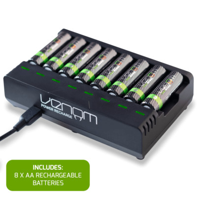 Akku Ladestation plus 8 x High Capacity 2100mAh AA Batterien