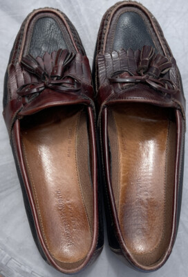 Johnston Murphy Passport Kiltie Tassel Loafer Shoes Brown 