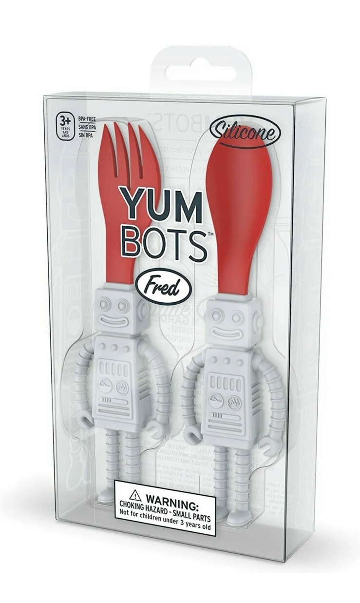 🔥Fred Silicone YUMBOTS Kids' Utensil Set ✨✨GREAT ITEM✨✨
