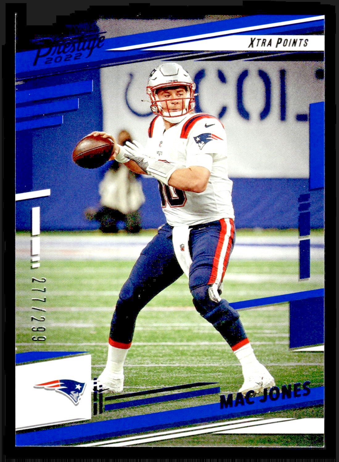2022 Panini Prestige Mac Jones Xtra Points Blue #198 -/299
