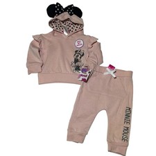 Disney Minnie Mouse Hoodie with Ears Sweatshirt  Pants Baby Size 12 months New 